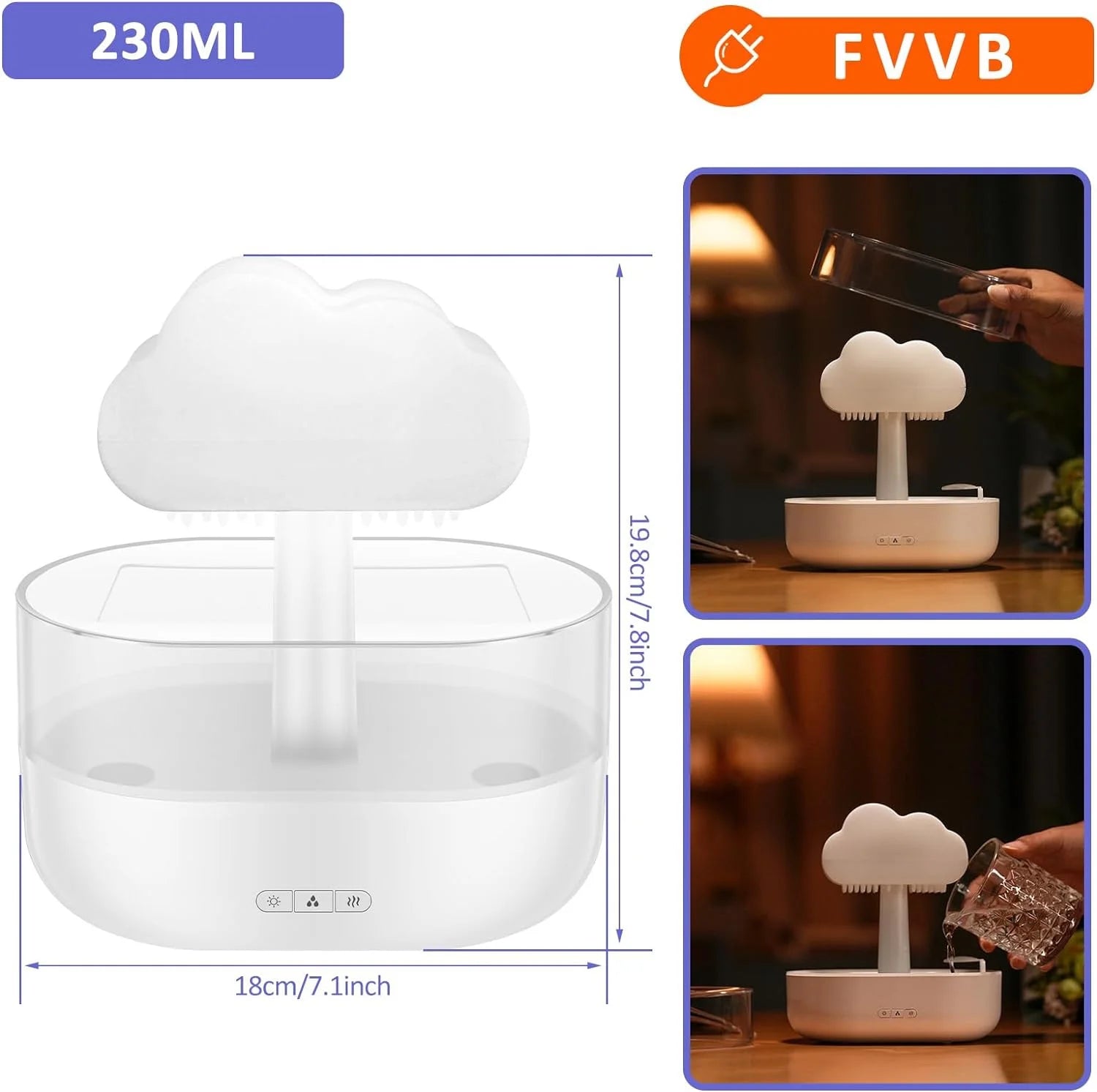Nocturne™ Calming Rain Cloud Humidifier & Aroma Diffuser